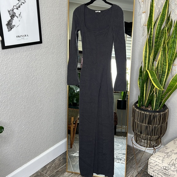 HOUSE OF CB 'Tolani' Charcoal Cashmere Knit Maxi Dress NWOT - Picture 9 of 11
